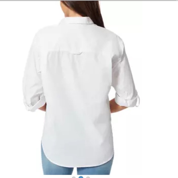 Gloria Vanderbilt Women's Amanda Button Down Shirt. NWT. White. Large - Picture 2 of 11